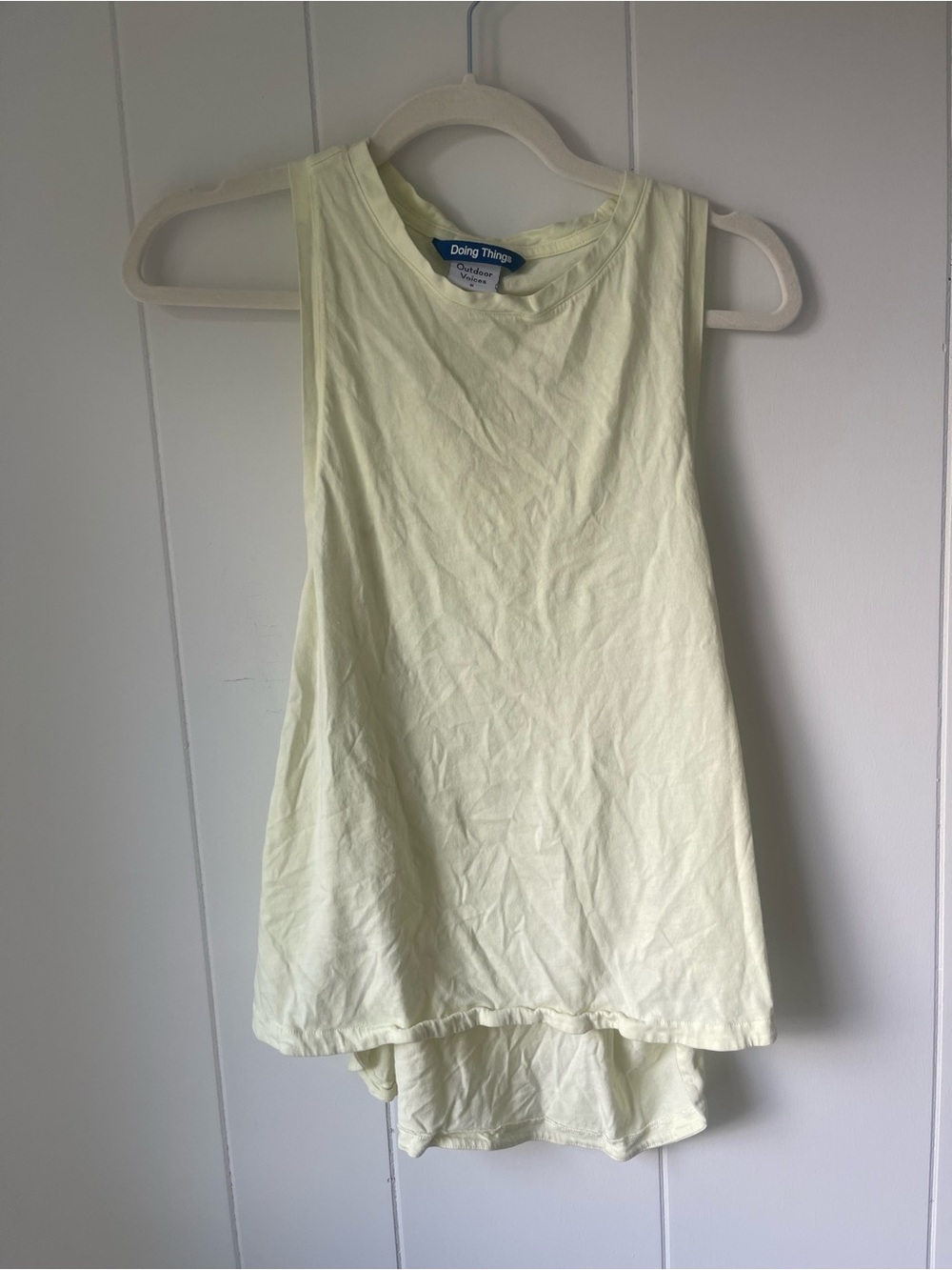 Outdoor Voices Pale Yellow Doing Things Crewneck Tank